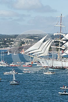 Ship Under Sail at the Tall Ships Festival, Falmouth, Cornwall