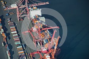 Ship Unloading at Dock