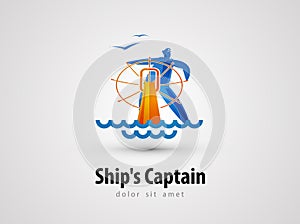 Ship vector logo design template. sailor or cruise