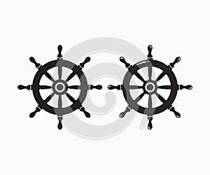 Ship wheel icon vector. Ship wheel sign and symbol