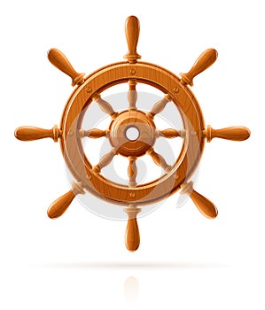 Ship wheel marine wooden vintage