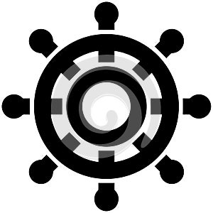 Ship wheel vector eps Hand drawn, Vector, Eps, Logo, Icon, silhouette Illustration by crafteroks for different uses.
