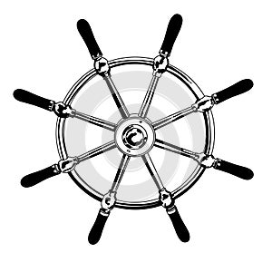 Ship wheel vector eps Hand drawn, Vector, Eps, Logo, Icon, silhouette Illustration by crafteroks for different uses.