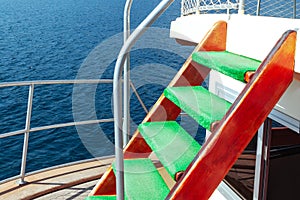 Ship wooden stairs