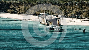 Ship wreck on the beach of Grand Turk