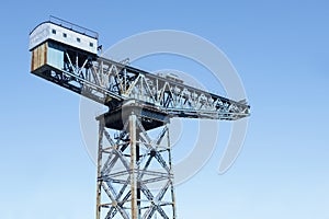 Shipbuilding cantilever crane River Clyde building boats ships docks shipyard Port Glasgow Greenock traditional industry harbour h