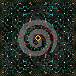 4 of 12 Shipibo Conibo artwork patterns HD set