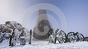 Shipka Monument of The Liberty in Bulgaria at winter