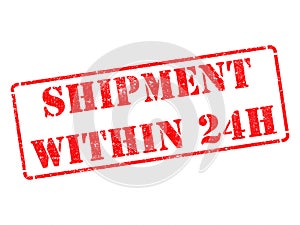 Shipment within 24h on Red Rubber Stamp.