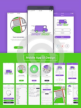 Shipment Tracker Mobile App UI, UX and GUI.