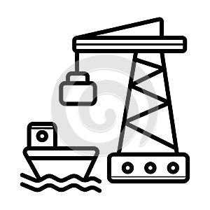 Shipment vector icon port sea transport ocean