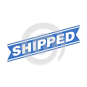 Shipped Letter Rubber Stamp Vector Design Template