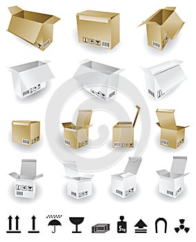 Shipping box vector