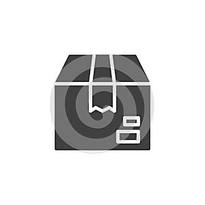 Shipping box vector icon