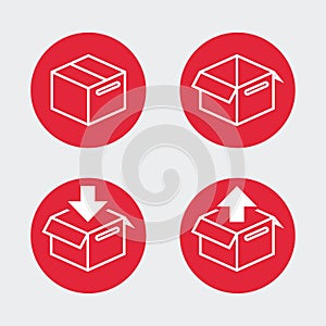 Shipping boxes, flat icon design