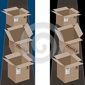 Shipping Boxes Vertical Banner