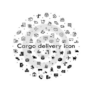 Shipping and cargo icon set. Contains such Icons as transport delivery and logistics  courier service  warehouse storage and more