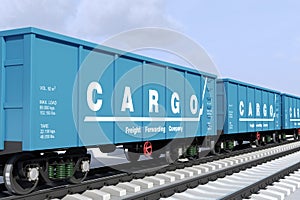 Shipping cargo in wagons.