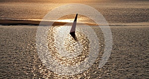 Shipping Channel,Wattenmeer National Park,North Sea,Germany photo