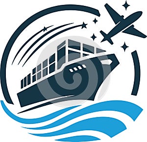 Shipping Company Logo Template Vector 1