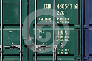 Shipping container door