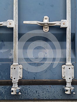 Shipping container door lock handle