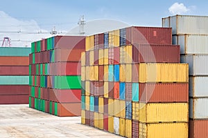 Shipping container stack yard