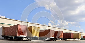 Shipping Containers at a Loading Dock