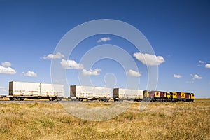 Shipping Containers on the Move by Train