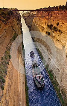 Shipping through Corinth Canal