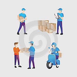 Shipping courier illustration