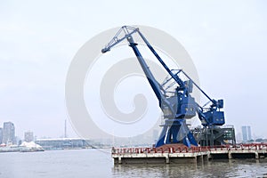 Shipping Cranes and Lupu Bridge Shanghai
