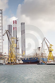 Shipping  dockyard in malta