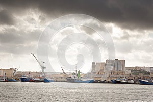 Shipping  dockyard in malta