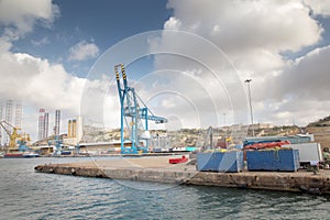 Shipping  dockyard in malta