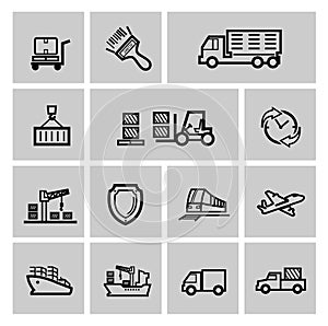 Shipping icon set