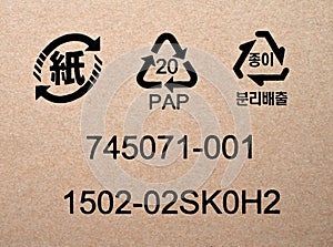 Shipping icons,symbols and codes photo