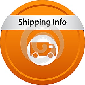 Shipping info icon web button
