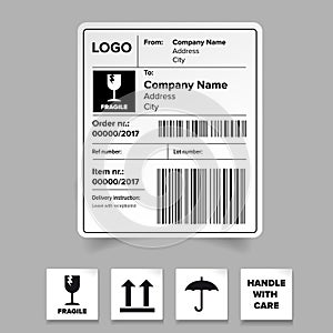 Shipping label template