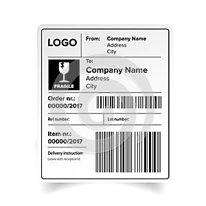 Shipping label template