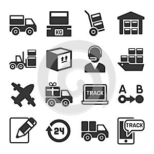 Shipping, Logistic and Delivery Icons Set. Vector