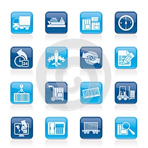 Shipping and logistics icons