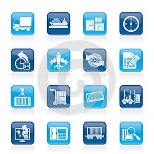 Shipping and logistics icons