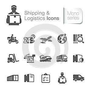 Shipping & logistics related icons.