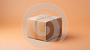 Shipping mail delivery package deliver brown cardboard carton transportation business parcel box paper
