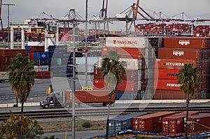 Shipping operations in high gear at the Port of LA
