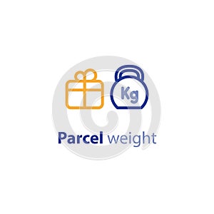 Shipping options, shipment services, parcel parameters, box size and weight