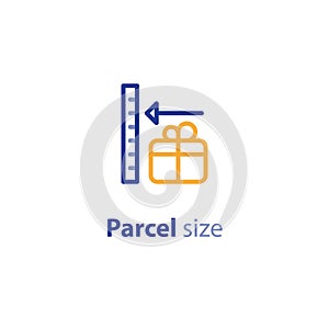 Shipping options, shipment services, parcel parameters, box size and weight