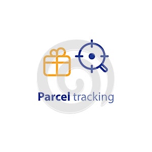 Shipping options, shipment services, parcel search parameters