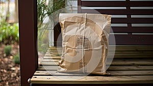 shipping package on porch